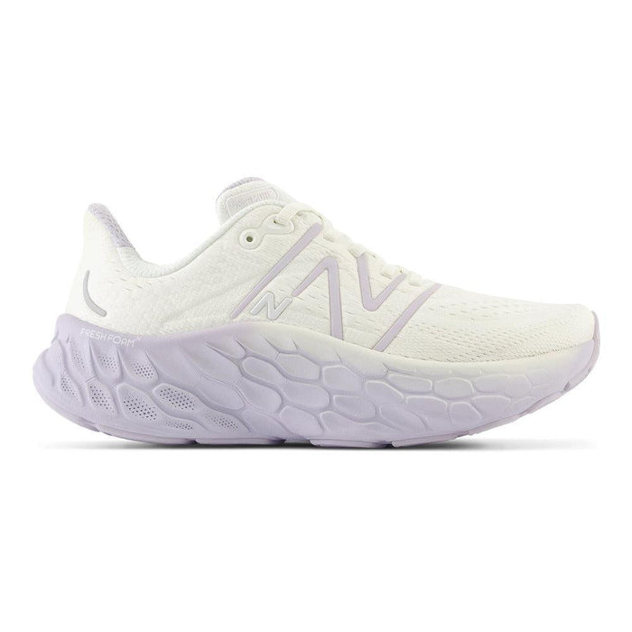 Women's New Balance Fresh Foam X More v4, Sea Salt/Grey Violet, 9.5 B Medium