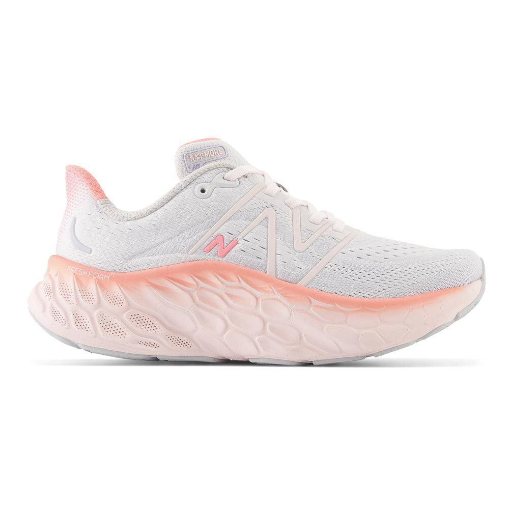 Women's New Balance Fresh Foam X More v4, Quartz Grey/Washed Pink, 9 B Medium