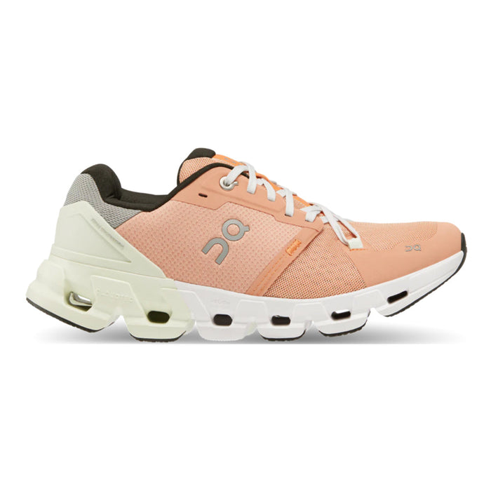 Women's On Cloudflyer 4, Peach/Aloe, 11 B Medium