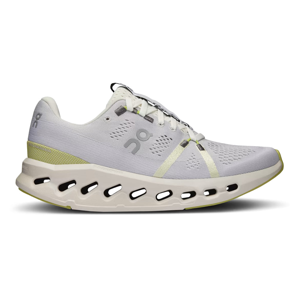 Women's On Cloudsurfer, White/Sand, 9 B Medium