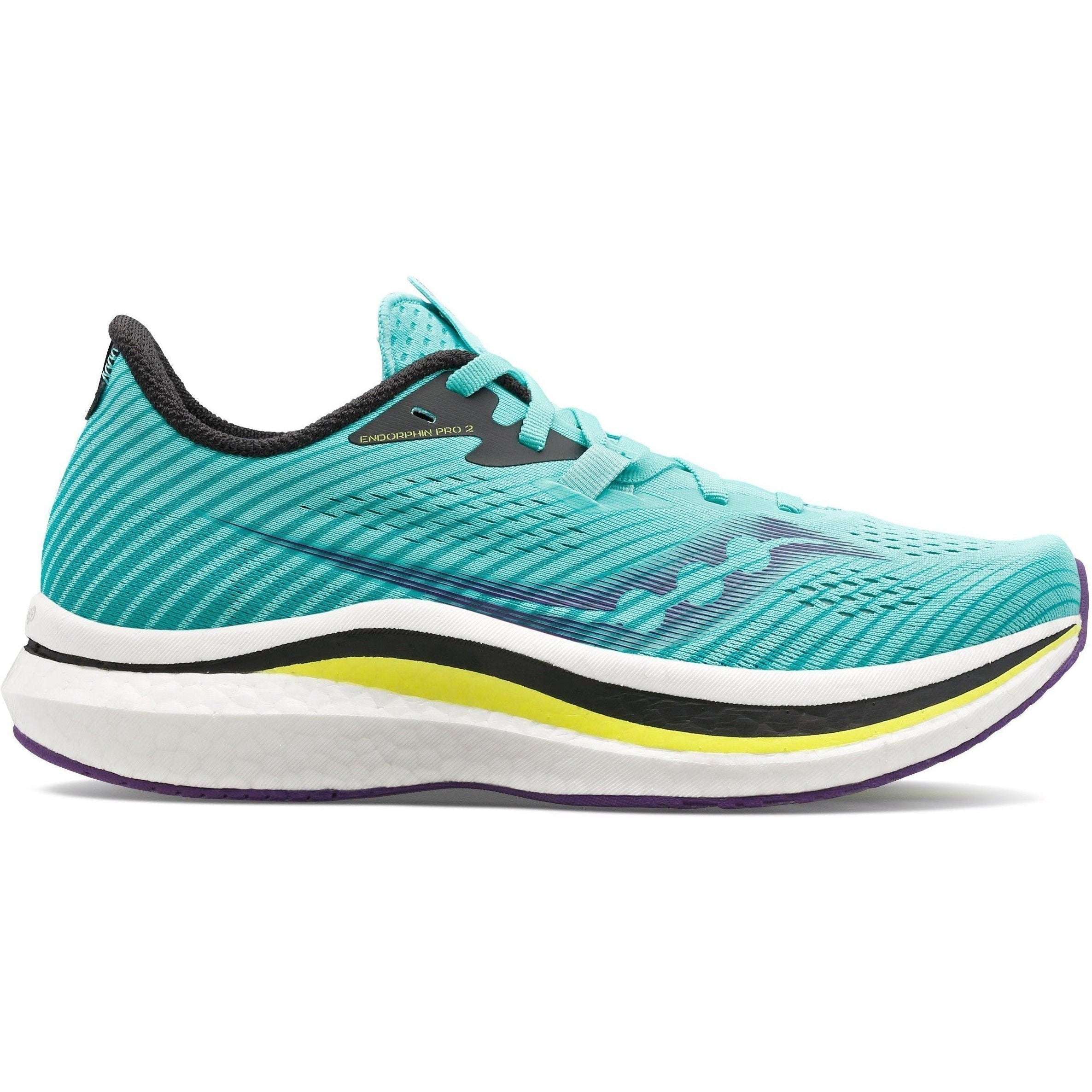 Women's Saucony Endorphin Pro 2, COOL MINT/ACID, 10.5 B Medium
