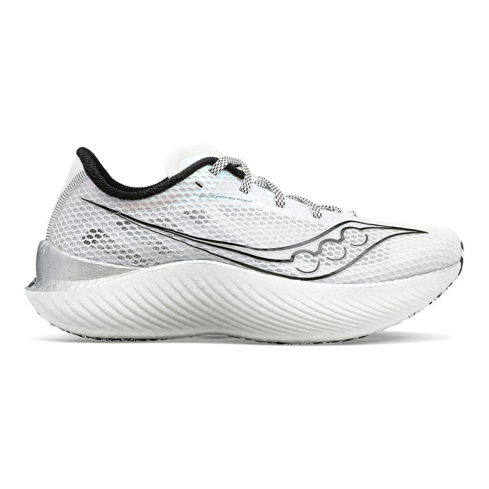 Women's Saucony Endorphin Pro 3, White/Black, 9 B Medium