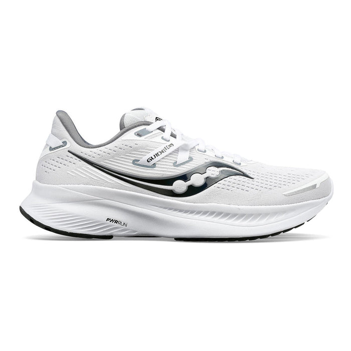 Women's Saucony Guide 16, White/Black, 10.5 B Medium