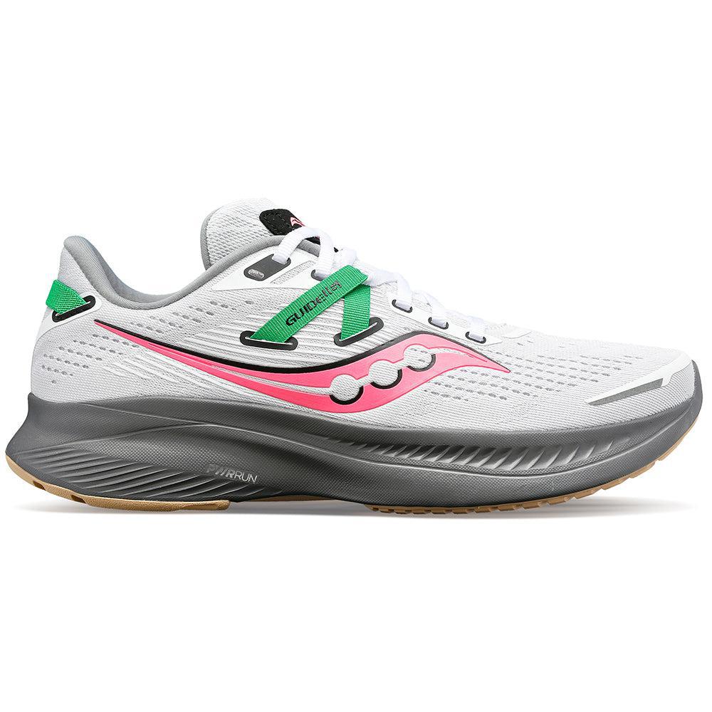 Women's Saucony Guide 16, White/Gravel, 7 B Medium