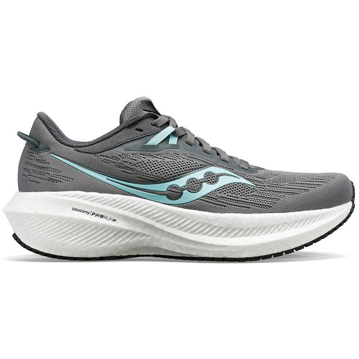 Women's Saucony Triumph 21, Gravel/Black, 10 B Medium