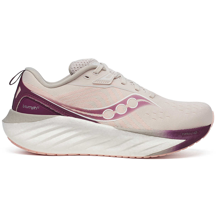 Women's Saucony Triumph 22, Moon/Eggplant, 8.5 B Medium