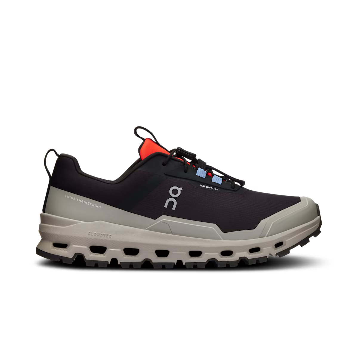 Side view on white background of Youth On  shoe in Magnet/Fog, Medium (Regular) width