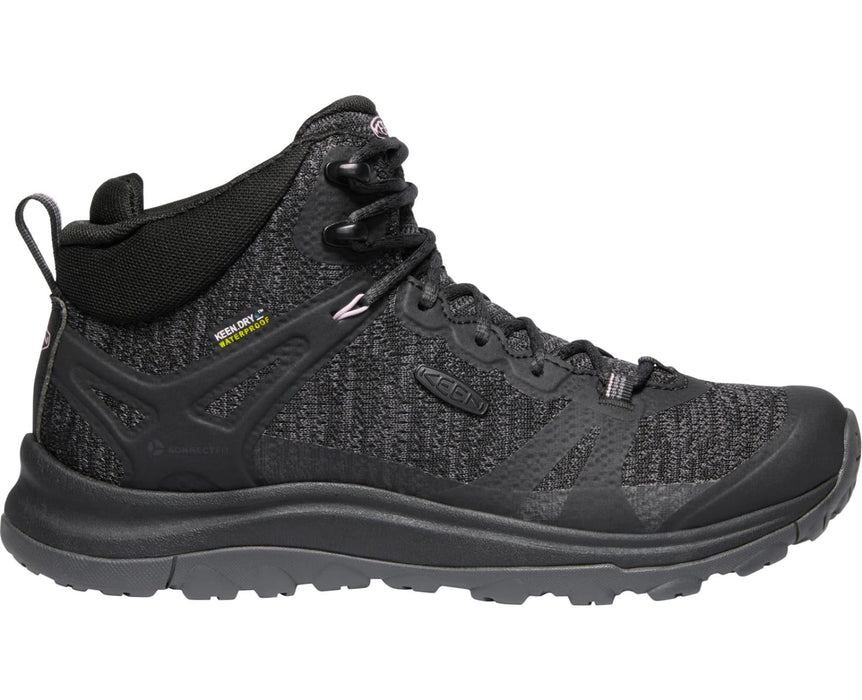 Women's Keen Terradora II Mid Waterproof, Black/Magnet, 7.5 B Medium