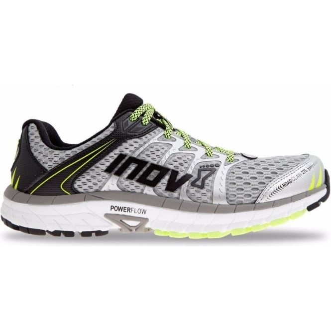 Men's Inov8 Roadclaw 275 V2, Silver/Grey/Neon Yellow, 14 D Medium