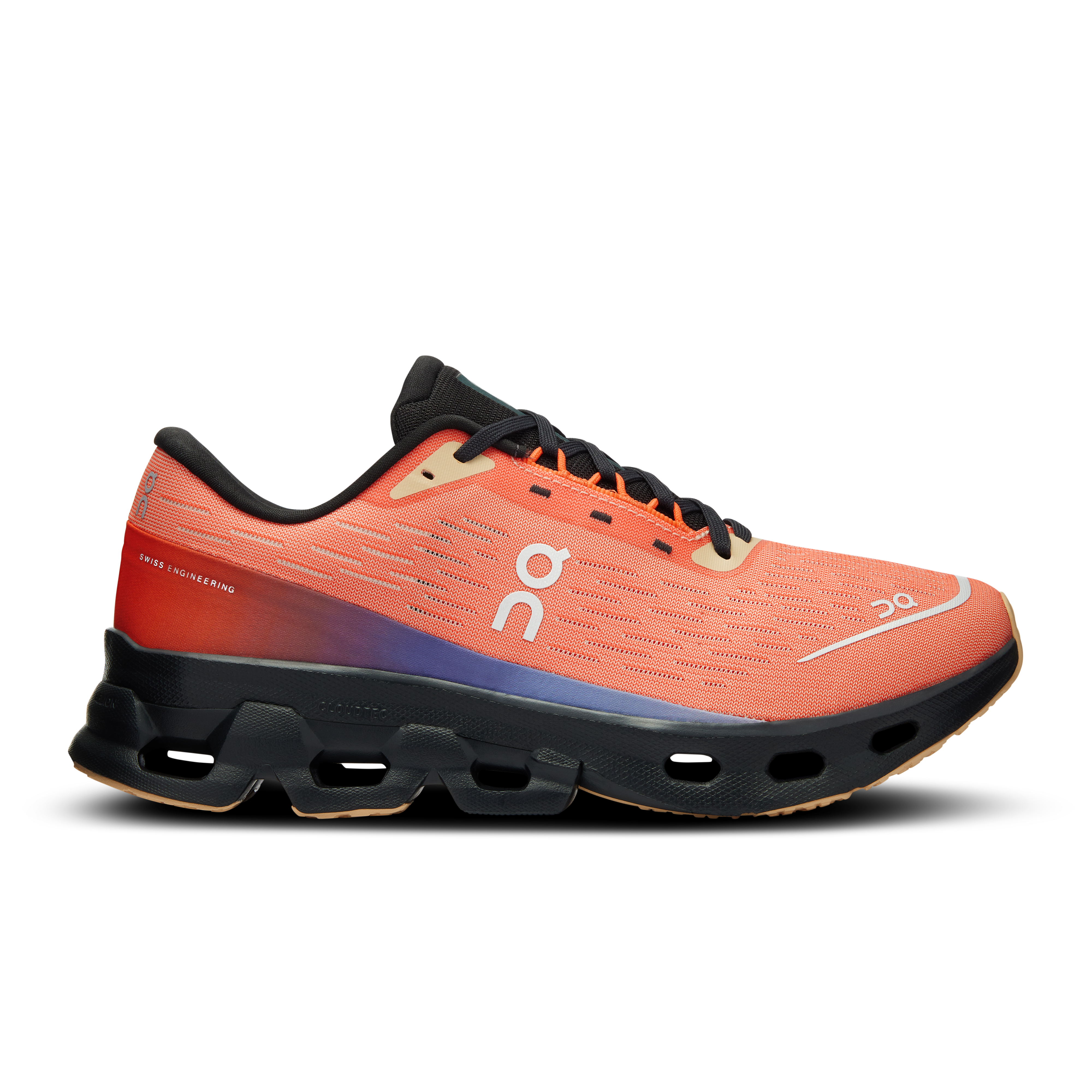 Women's On Cloudspark, Flame/Black, 7 B Medium