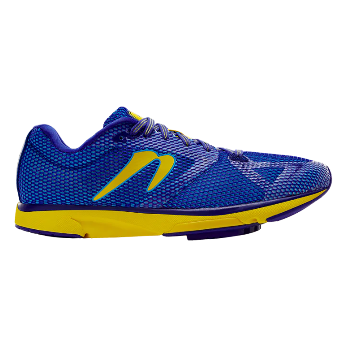 Men's Newton Running Distance 12, Navy Blue/Citron, 13 D Medium