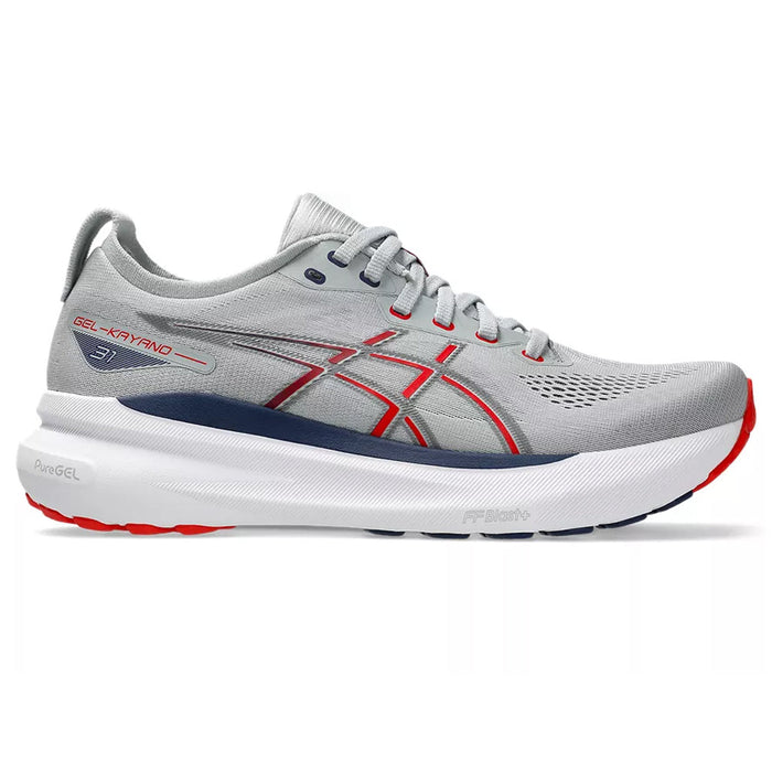 Men's Asics Gel-Kayano 31, Piedmont Grey/Fiery Red, 7 D Medium