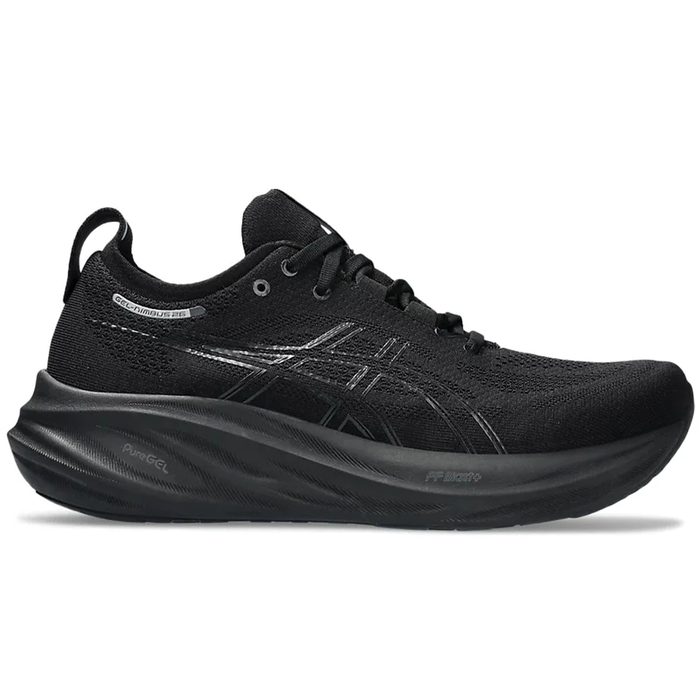 Men's Asics GEL-Nimbus 26, Black/Black, 8 D Medium