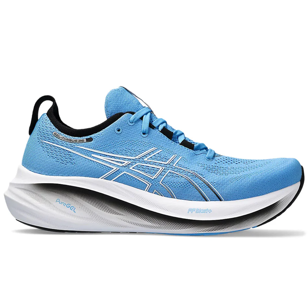 Men's Asics Gel-Nimbus 26, Waterscape/Black, 11 D Medium