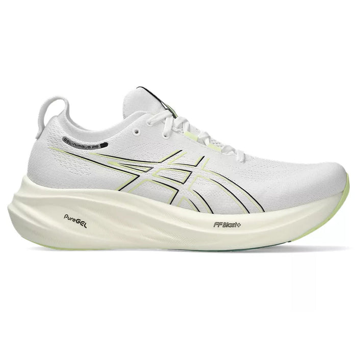 Men's Asics Gel-Nimbus 26, White/Birch, 15 2E Wide