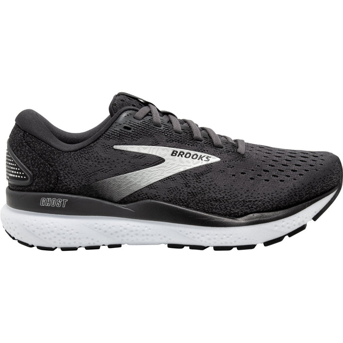 Men's Brooks Ghost 16, Black/Grey/White, 13 D Medium