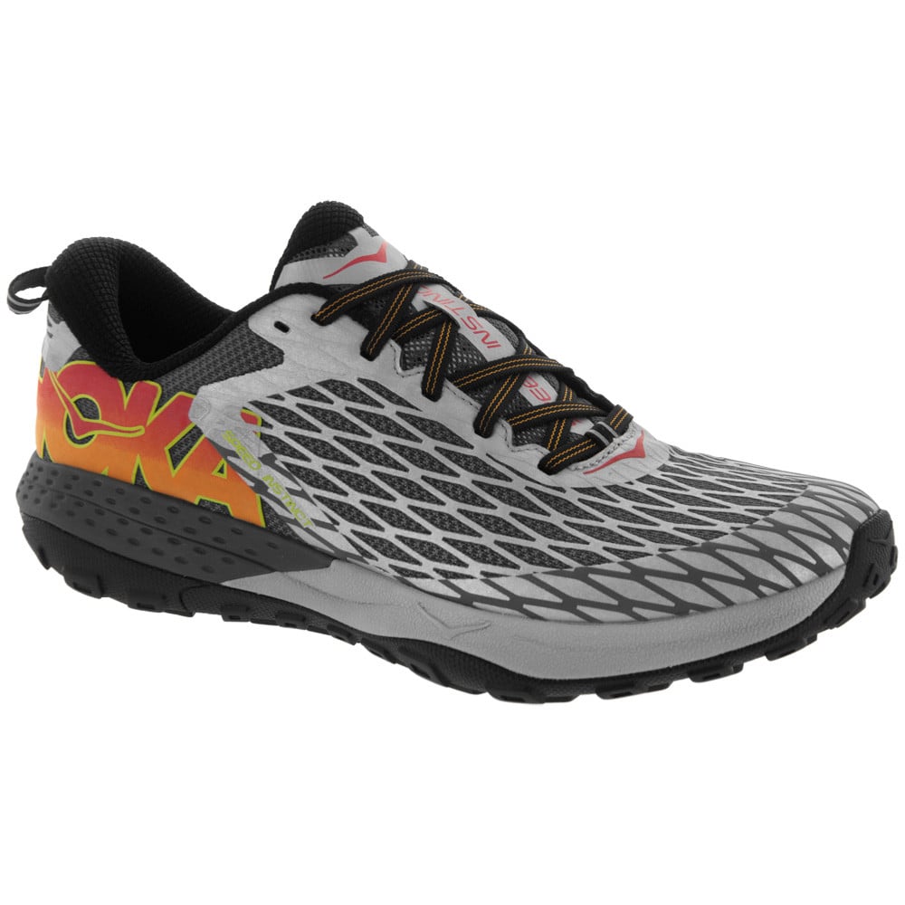 Men's Hoka Speed Instinct, Metallic Silver/Cayenne, 11.5 D Medium