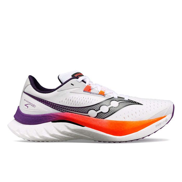 Men's Saucony Endorphin Speed 4, White/Viziorange, 9 D Medium