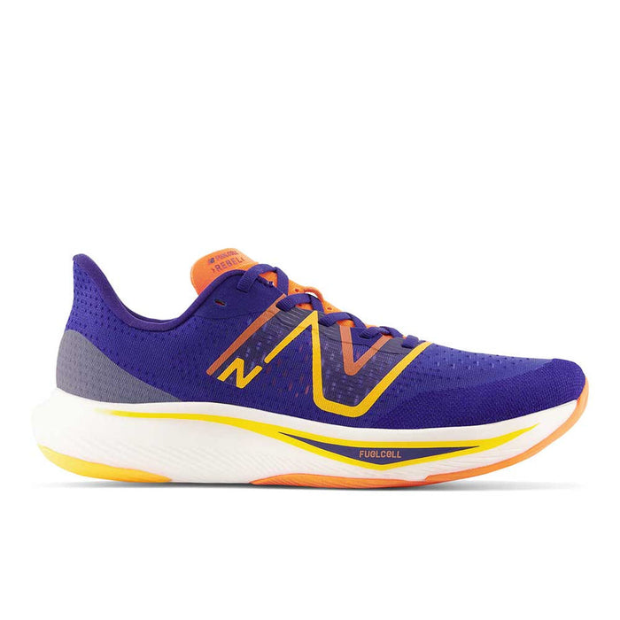 Men's New Balance FuelCell Rebel V3, Victory Blue/Vibrant Apricot, 12 2E Wide