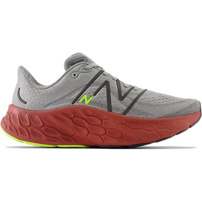 Men's New Balance Fresh Foam X More v4, Harbor Grey/Brick Red, 11 D Medium