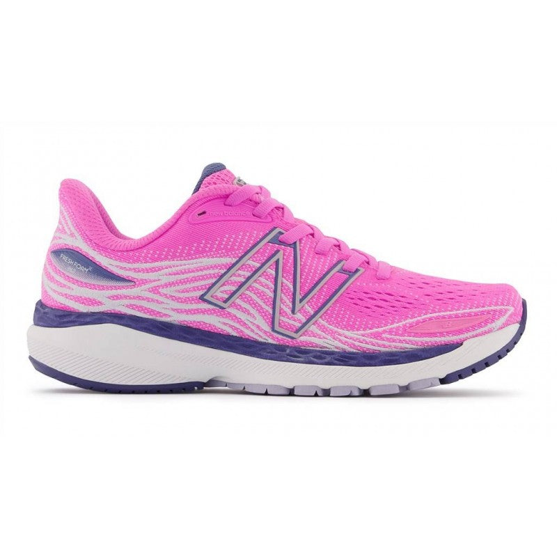 Women's New Balance Fresh Foam X 860v12, Vibrant Pink/Violet Haze/Night Sky, 9 B Medium