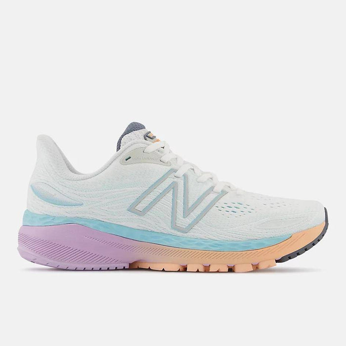 Women's New Balance Fresh Foam X 860v12, White/Blue Chill, 6.5 D Wide