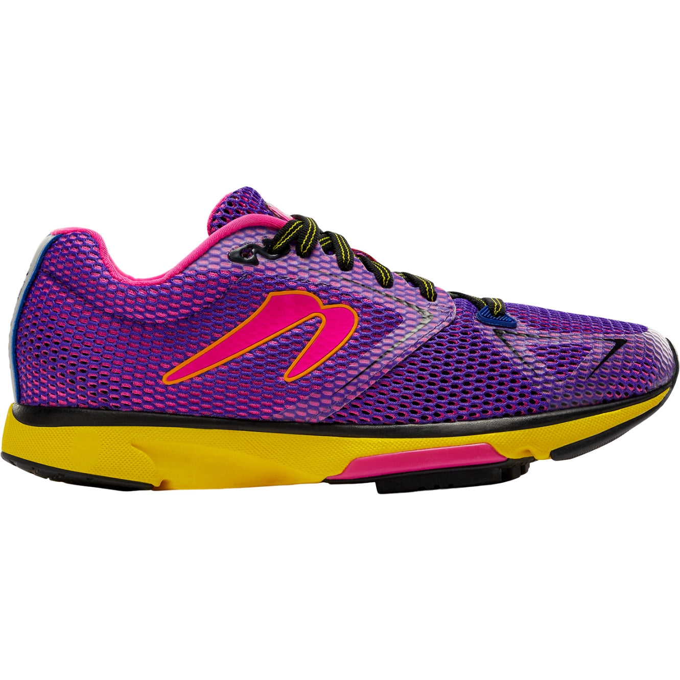 Women's Newton Running Distance 12, Violet/Yellow, 9 B Medium