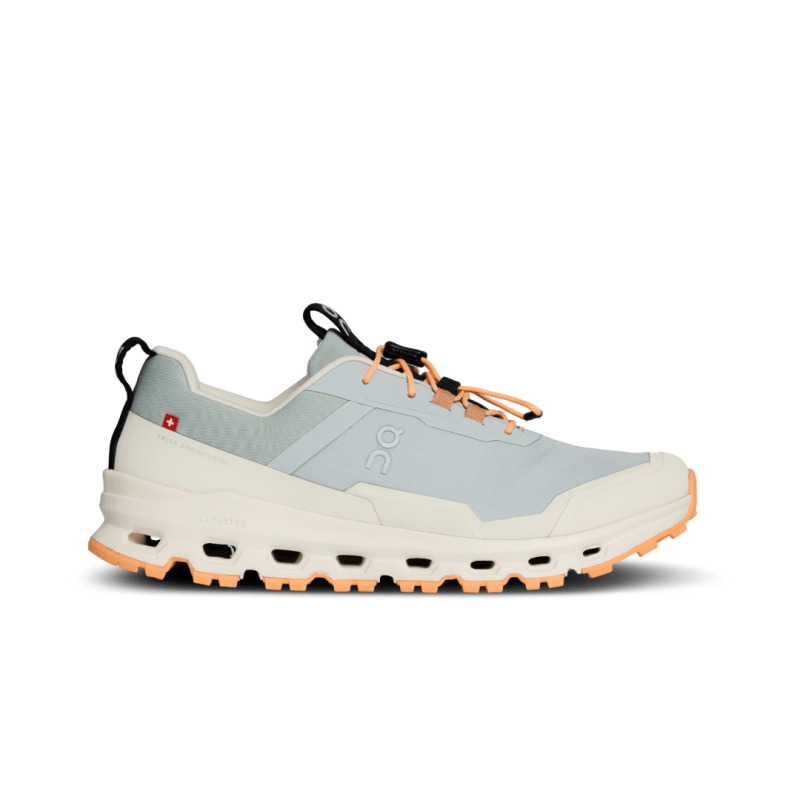 Side view on white background of Youth On  shoe in Glacier/Cream, Medium (Regular) width