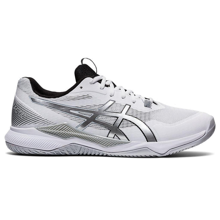 Women's Asics Gel-Tactic, White/Pure Silver, 11 B Medium