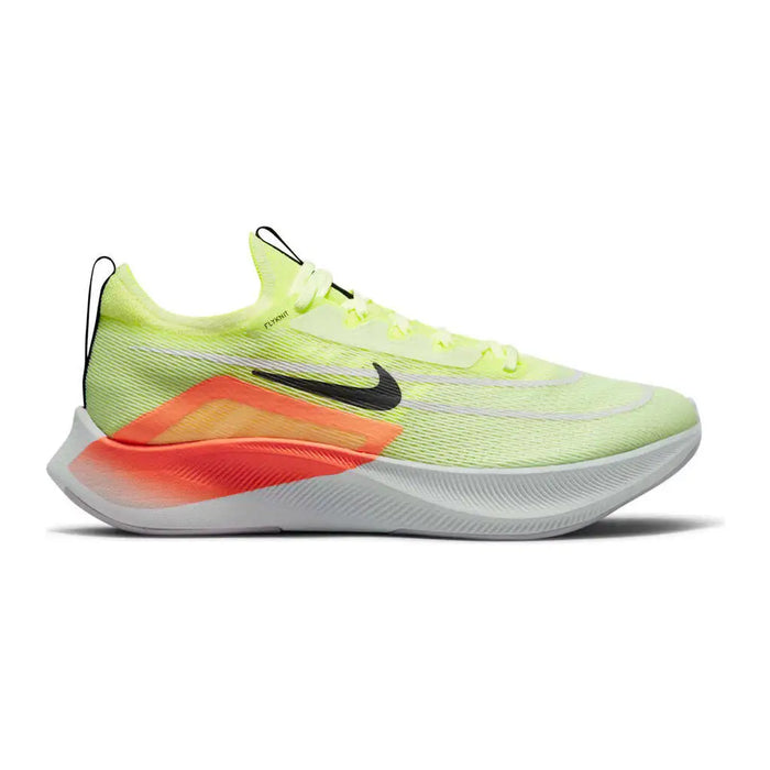 Men's Nike Zoom Fly 4, Barely Volt/Black-Hyper Orange, 13 D Medium