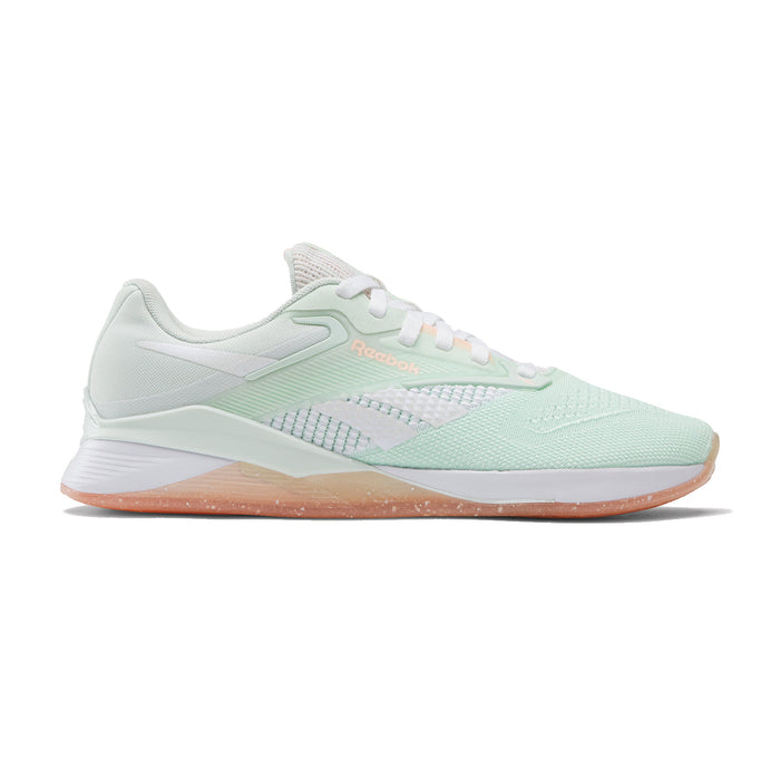 Women's Reebok Nano X4, Aqua Dust/Peach Glow/Footwear White, 7 B Medium