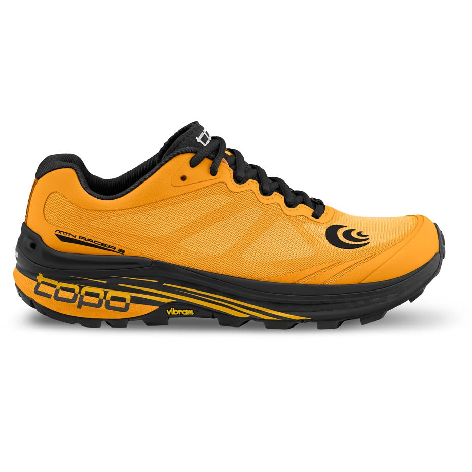 Men's Topo Athletic MTN Racer 2, Mango/Black, 9 D Medium