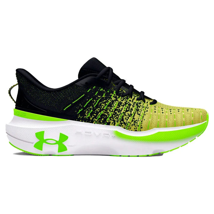 Women's Under Armour Infinite Elite, Black/Yellow, 8 B Medium