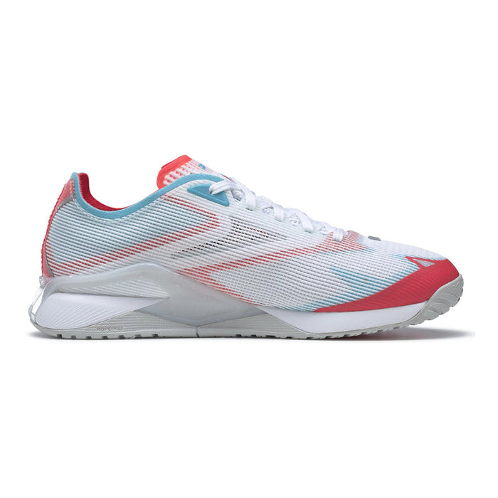 Men's Reebok Nano X2 Froning, FTWR White/Neon Blue/Neon Cherry, 12 D Medium