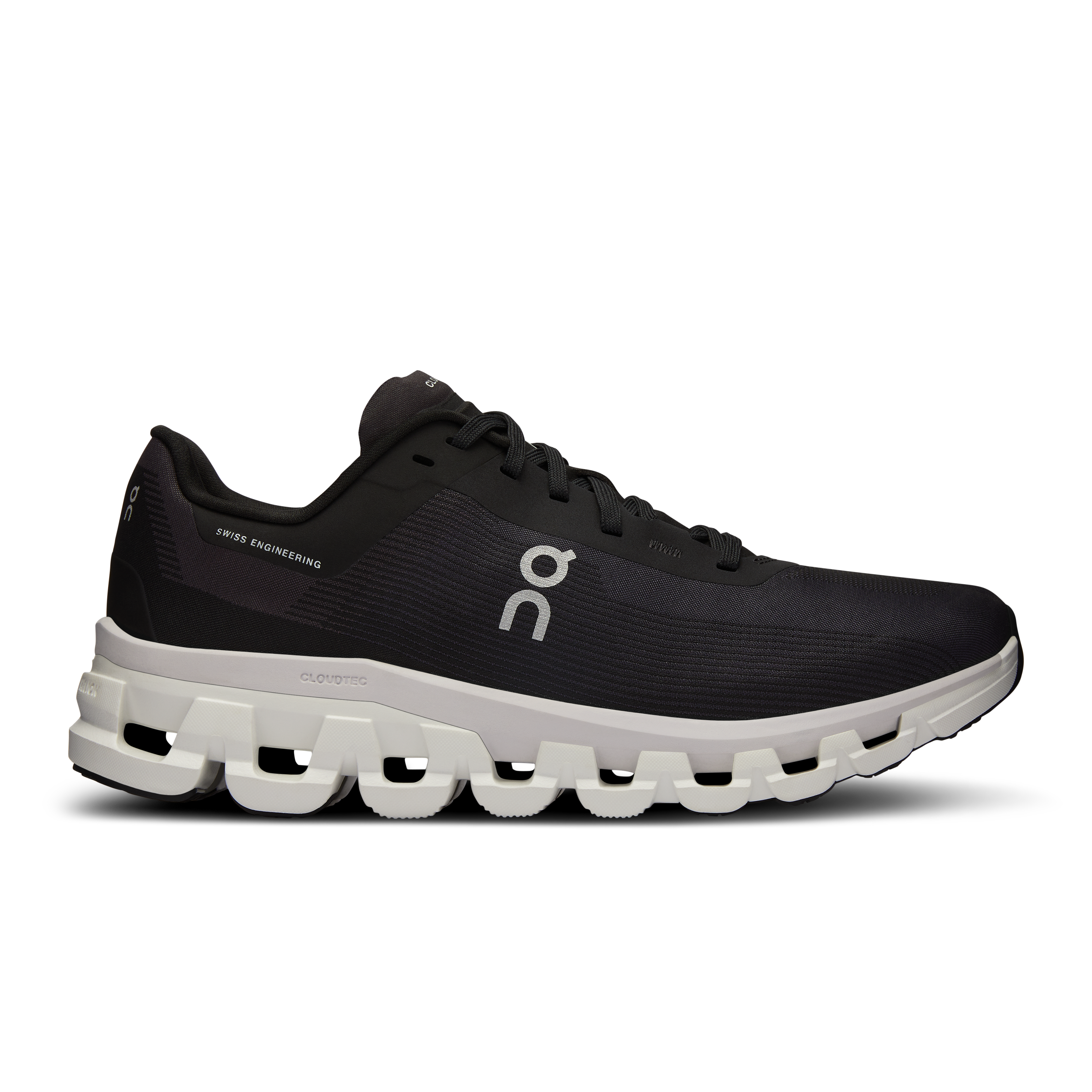 Women's On Cloudflow 4, Black/White, 8.5 B Medium