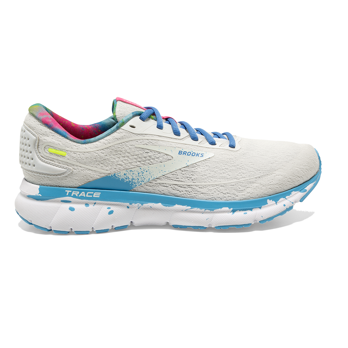 Women's Brooks Trace 2, White/Gray/Alaskan Blue, 7 B Medium