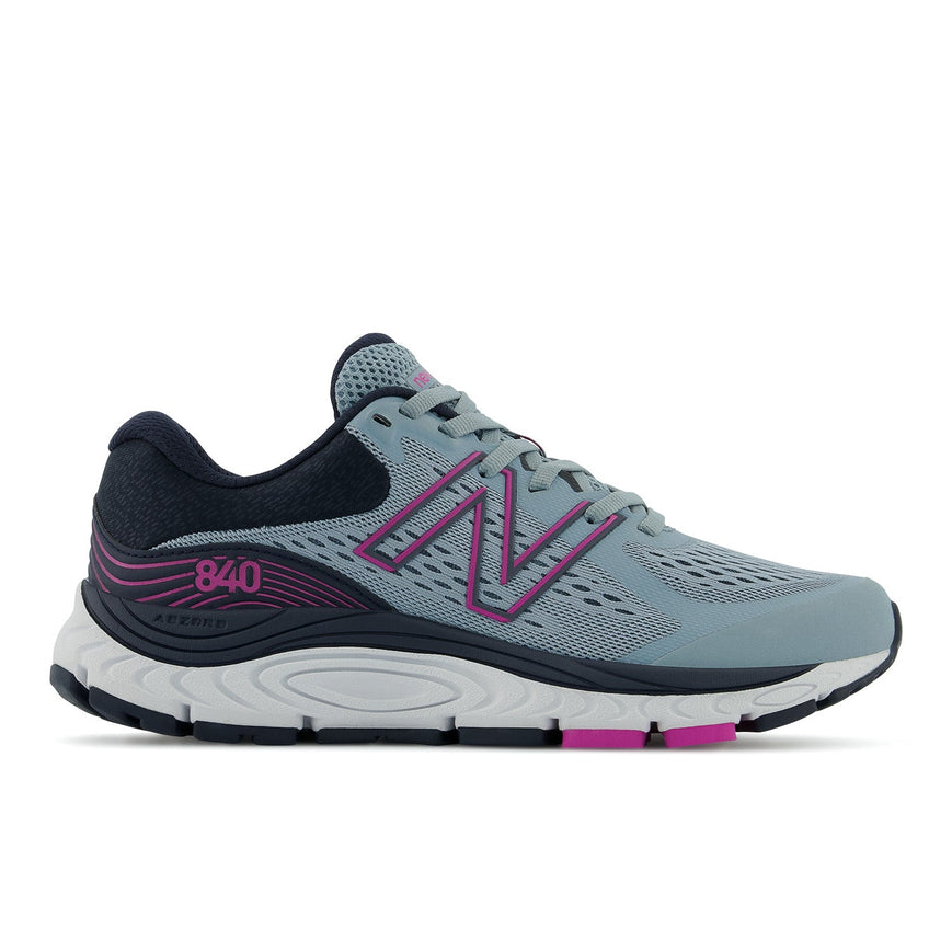 Women's New Balance Fresh Foam 840v5, Cyclone/Eclipse/Magenta Pop, 12 D Wide