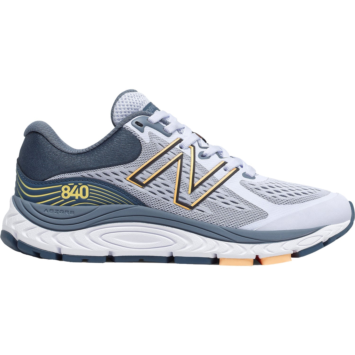 Women's New Balance Fresh Foam 840v5, Silent Grey/Light Mango, 8.5 B Medium