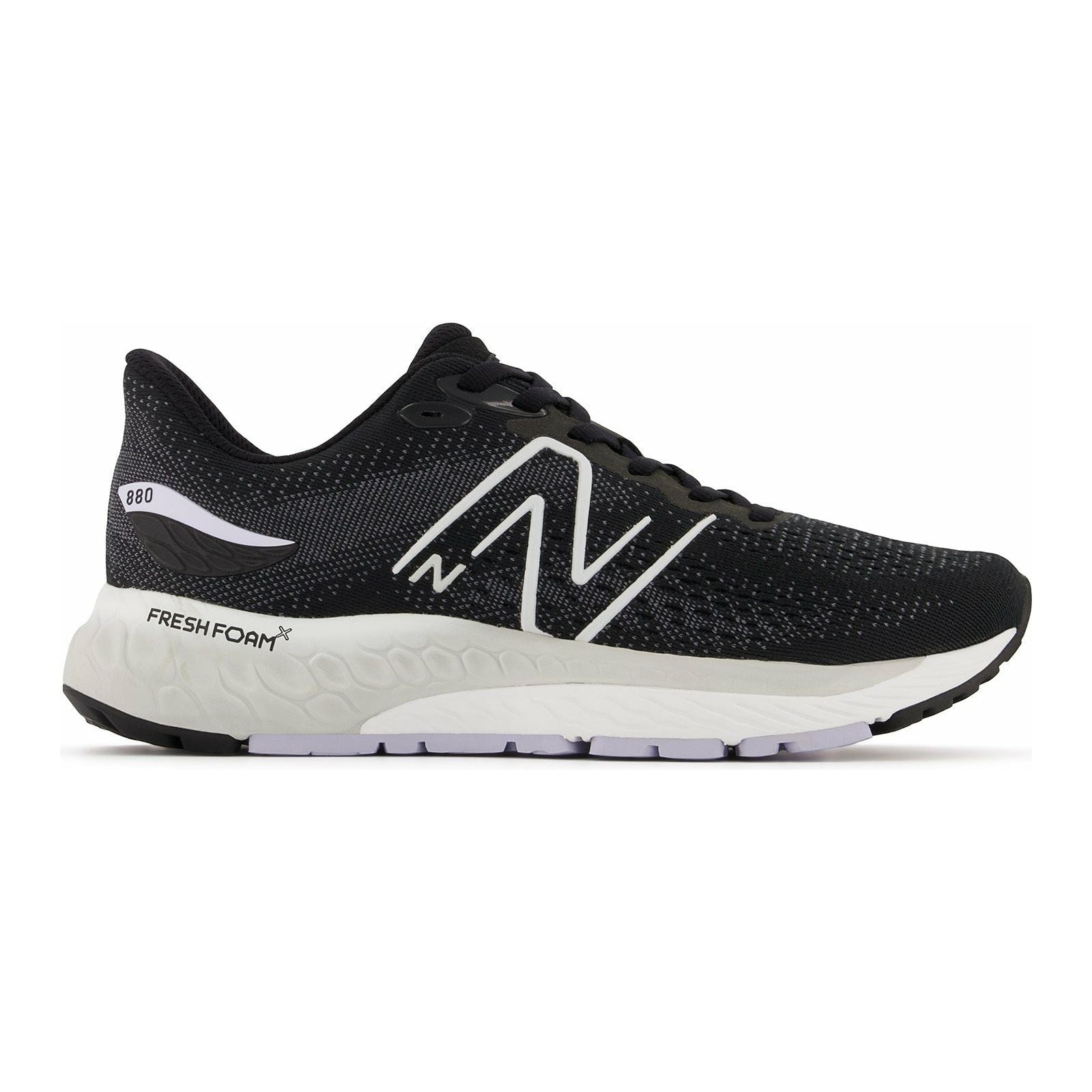 Women's New Balance Fresh Foam X 880v12, Black/Violet Haze, 10.5 D Wide