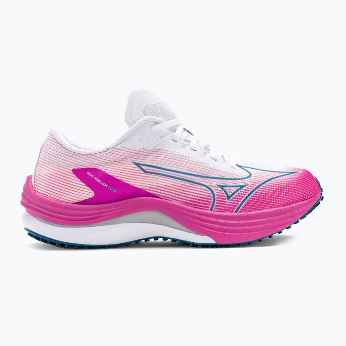 Women's Mizuno Wave Rebellion Flash, White/Silver, 6 B Medium