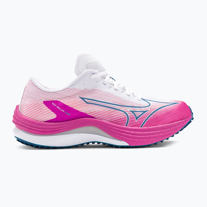 Women's Mizuno Wave Rebellion Flash, White/Silver, 7 B Medium