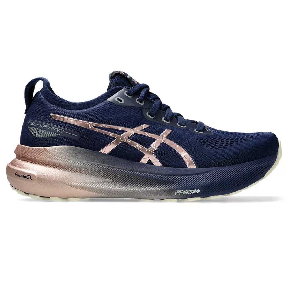 Women's Asics Gel-Kayano 31 Platinum, Blue Expanse/Rose Gold, 8.5 B Medium