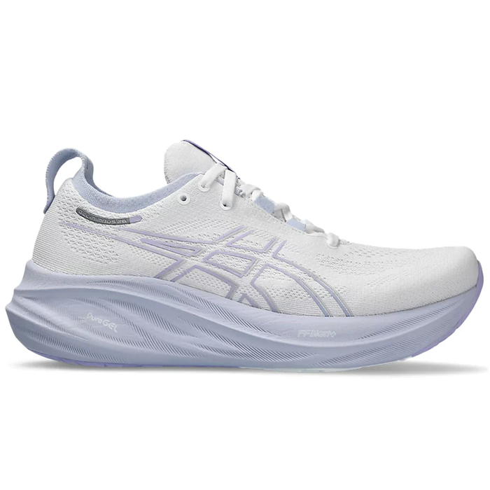 Women's Asics GEL-Nimbus 26, White/Fresh Air, 12 B Medium