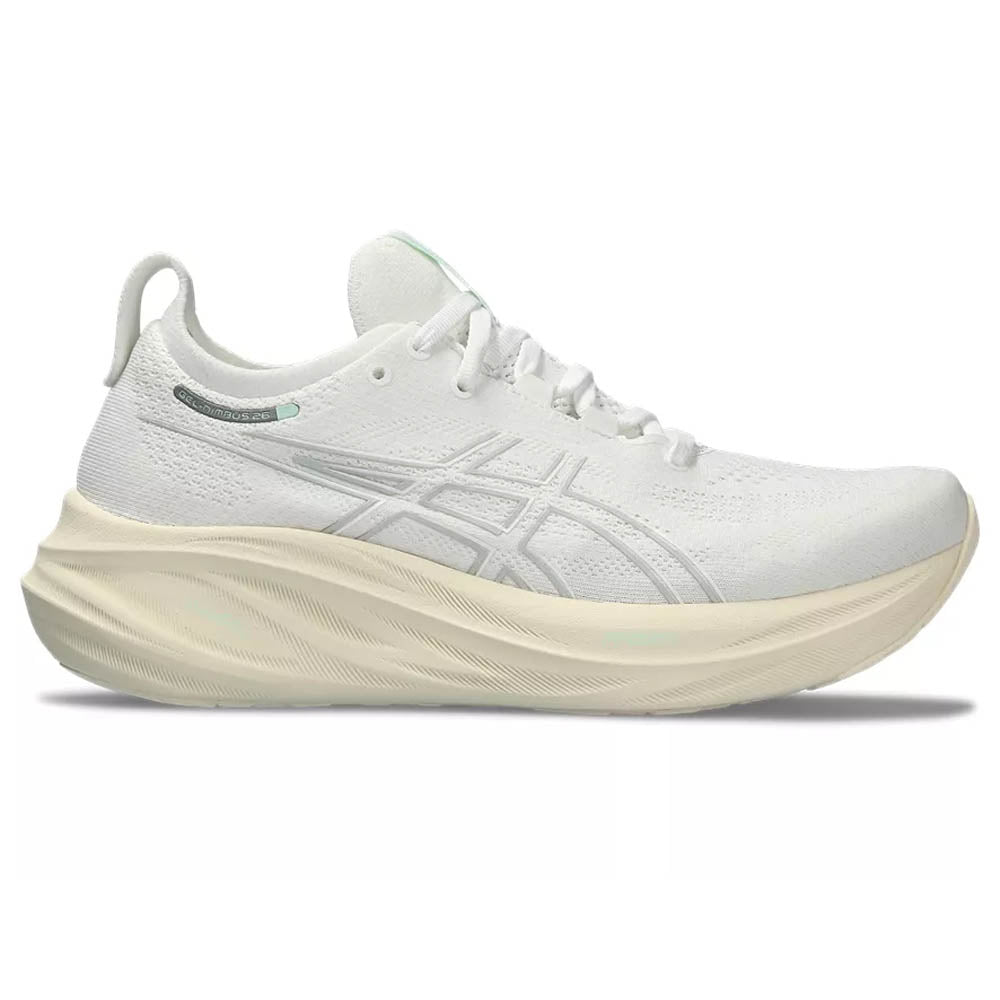 Women's Asics GEL-Nimbus 26, White/White, 9 B Medium