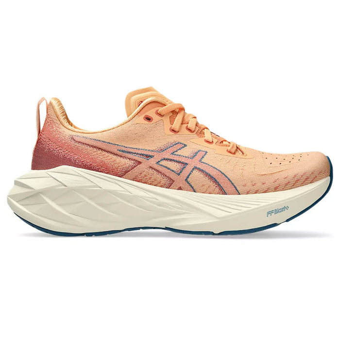 Women's Asics Novablast 4, Faded Orange/Deep Red, 6 B Medium