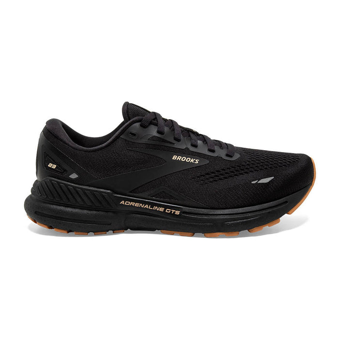 Women's Brooks Adrenaline GTS 23, Black/Cream/Biscuit, 9.5 D Wide