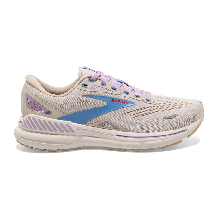 Women's Brooks Adrenaline GTS 23, Parchment/White/Vista, 9.5 B Narrow