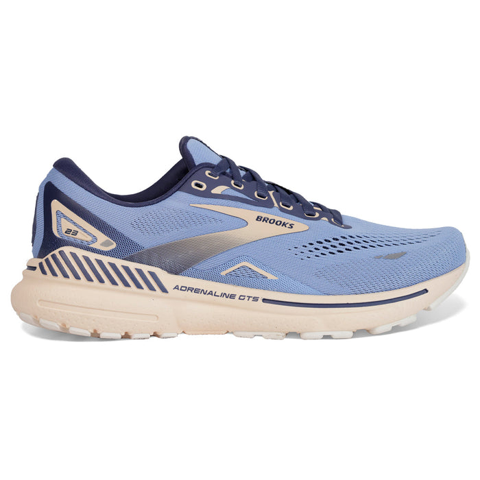 Women's Brooks Adrenaline GTS 23, Vista Blue/Navy/Linen, 5 B Medium