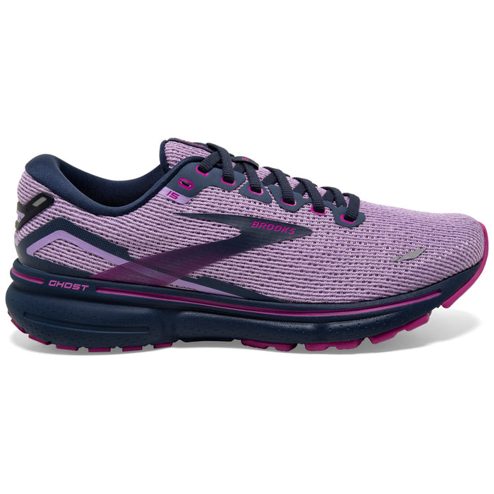 Women's Brooks Ghost 15, Rhapsody/Dress Blue/Viola, 11.5 B Medium