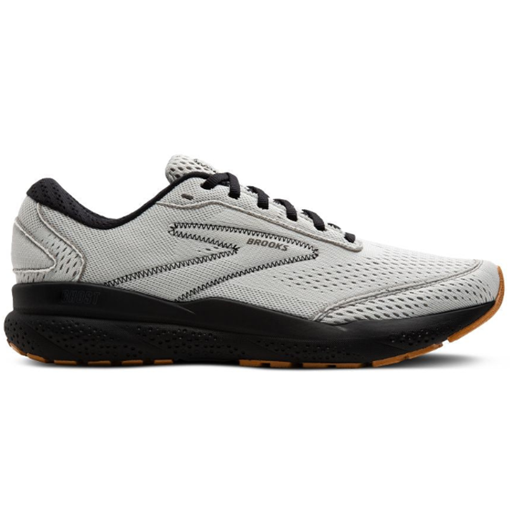 Women's Brooks Ghost 16, Oyster/Black/Alloy, 8 B Medium